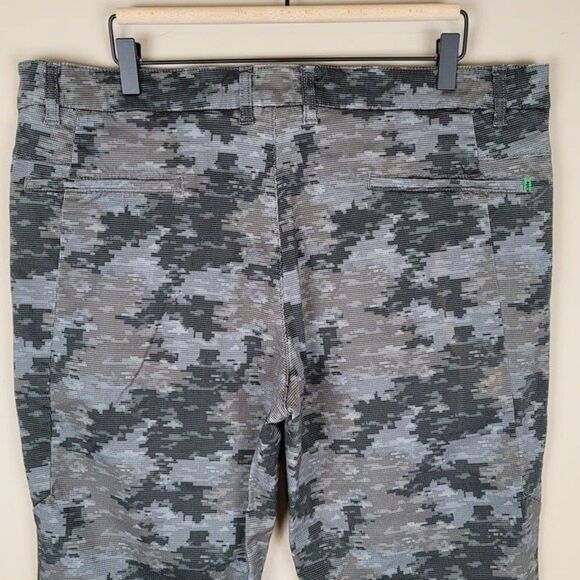 Hugo Boss Size 40 Leeman Slim Fit Digi Camo Performance Stretch Pants Black Gray - Picture 4 of 12